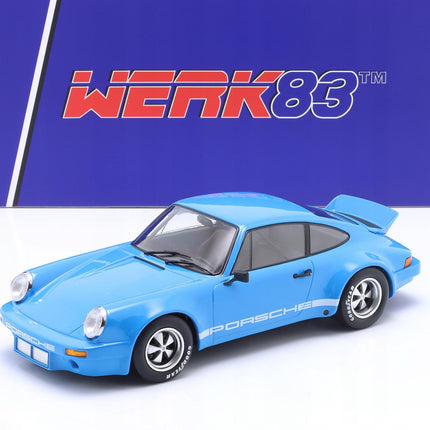 Porsche 911 Carrera 3.0 RSR Coupe Street Version Blue WERK83 1:18 Model Car