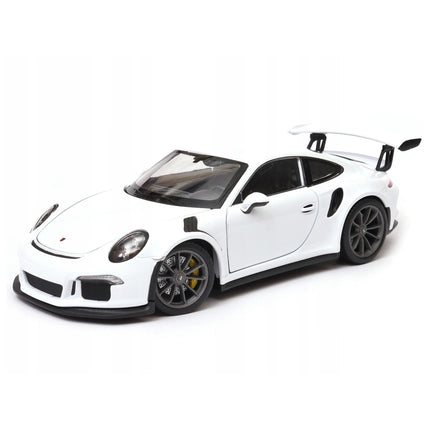 Porsche 911 GT3 RS 2016 White Welly 1:24 24080 Diecast Model with Custom Plates