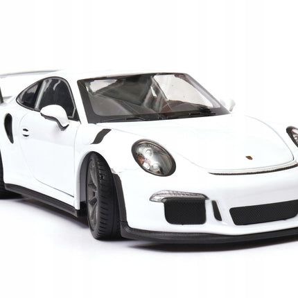 Porsche 911 GT3 RS 2016 White Welly 1:24 24080 Diecast Model with Custom Plates