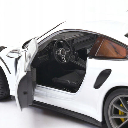 Porsche 911 GT3 RS 2016 White Welly 1:24 24080 Diecast Model with Custom Plates