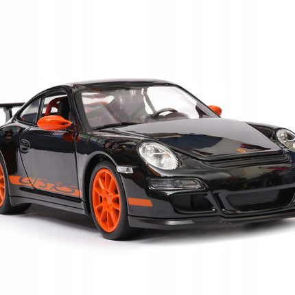 Porsche 911 GT3 RS Black Welly 1:24 22495 Diecast Model Car Metal Collector Scale Model with Custom Plates