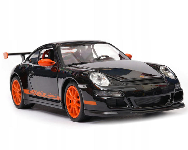 Porsche 911 GT3 RS Black Welly 1:24 22495 Diecast Model Car Metal Collector Scale Model with Custom Plates