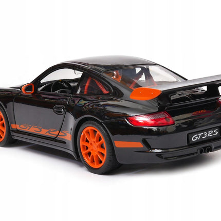 Porsche 911 GT3 RS Black Welly 1:24 22495 Diecast Model Car Metal Collector Scale Model with Custom Plates