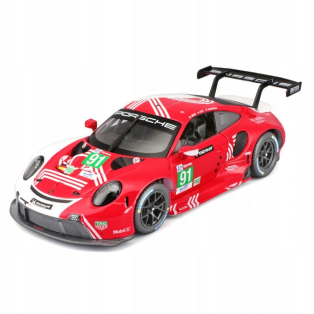 Porsche 911 RSR LM 2020 1:24 Bburago Diecast Model Race Car with Custom Plates
