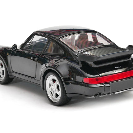 Porsche 911 Turbo 1974 Black Welly 24023 1:24 Diecast Model with Custom Plates