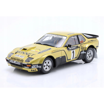 Porsche 924 Carrera GTS #1 Rallye Hesse 1981, 1:18 Diecast Model with Custom Plates