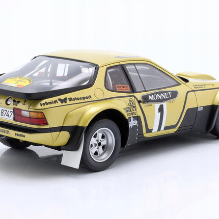 Porsche 924 Carrera GTS #1 Rallye Hesse 1981, 1:18 Diecast Model with Custom Plates
