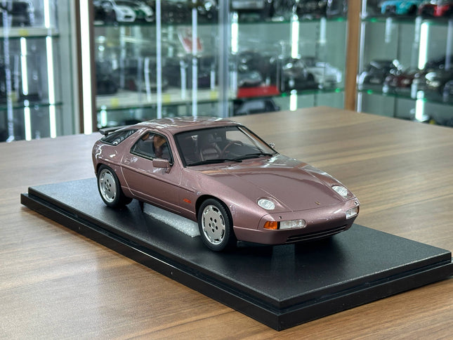 GT Spirit 1:18 Resin Porsche 928 S4 1980 Cassis Red Metallic Diecast Model Car - detailed collector display model