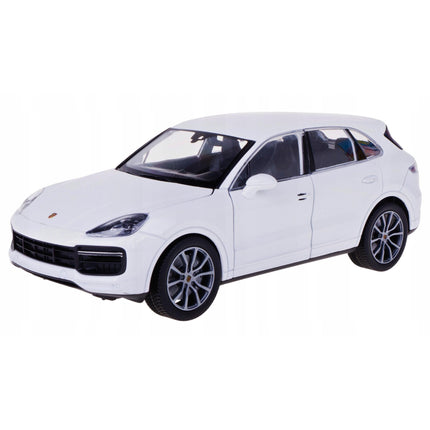 Porsche Cayenne Turbo 2018 Carrara White Metallic Welly 1:24 24092W Diecast Model with Custom Plates