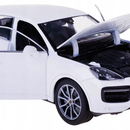 Porsche Cayenne Turbo 2018 Carrara White Metallic Welly 1:24 24092W Diecast Model with Custom Plates