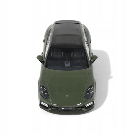 Porsche Panamera Turbo S Sport Turismo 2021 Olive Green GT Spirit 1:18 GT447 Diecast Model Car With Personalized Plates