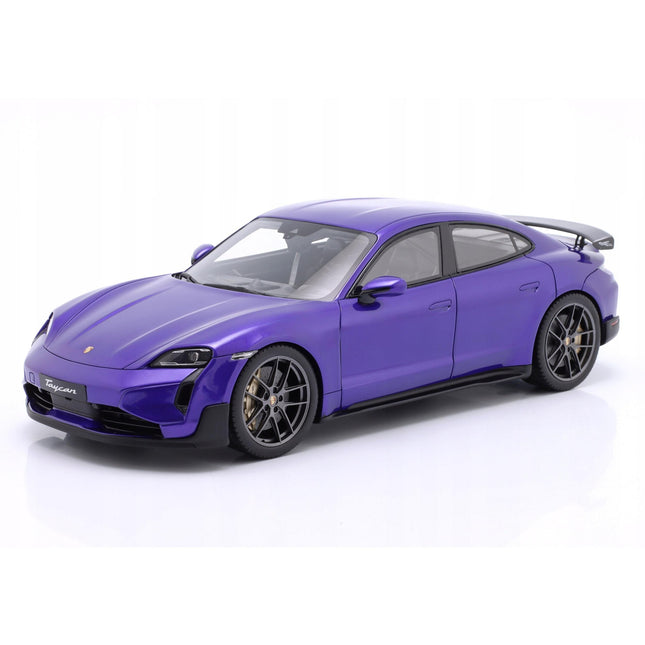 Porsche Taycan Turbo GT 2023 Purple 1:18 GT Spirit Resin Model Custom Plates