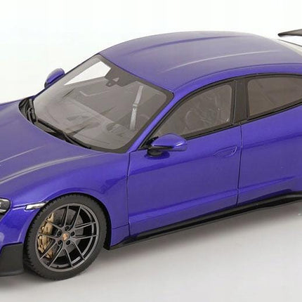 Porsche Taycan Turbo GT 2023 Purple 1:18 GT Spirit Resin Model Custom Plates