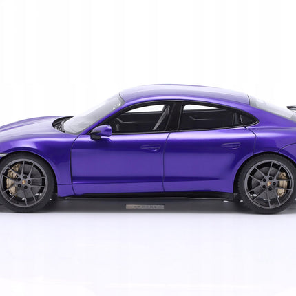 Porsche Taycan Turbo GT 2023 Purple 1:18 GT Spirit Resin Model Custom Plates