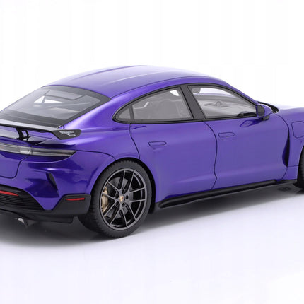 Porsche Taycan Turbo GT 2023 Purple 1:18 GT Spirit Resin Model Custom Plates
