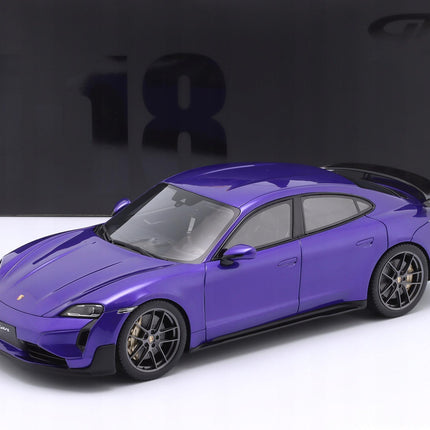 Porsche Taycan Turbo GT 2023 Purple 1:18 GT Spirit Resin Model Custom Plates