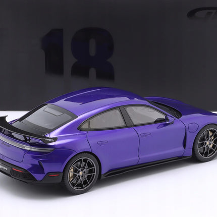 Porsche Taycan Turbo GT 2023 Purple 1:18 GT Spirit Resin Model Custom Plates
