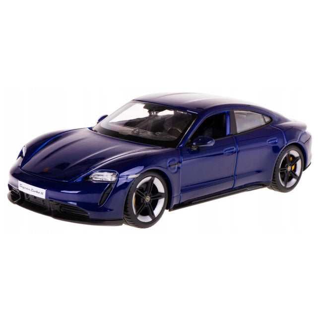 Porsche Taycan Turbo S 1:24 Bburago Diecast Model with Custom Plates