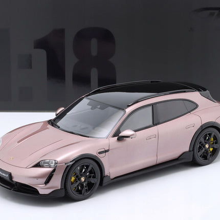 Porsche Taycan Turbo S Cross Turismo 2022 Diecast Model (1:18) - Frozen Berry, Custom Plates