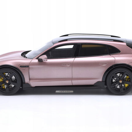 Porsche Taycan Turbo S Cross Turismo 2022 Diecast Model (1:18) - Frozen Berry, Custom Plates