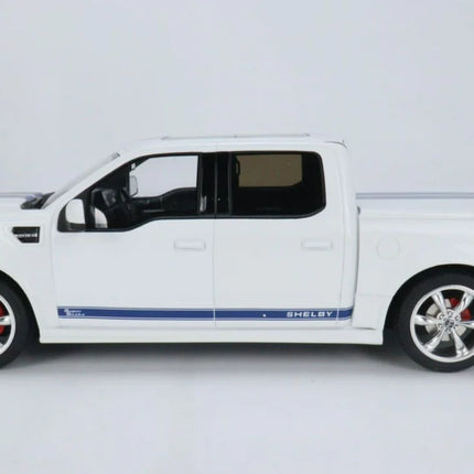 GT Spirit Ford F-150 Shelby 1:18 White Resin Model Car - studio product photo of the scale model