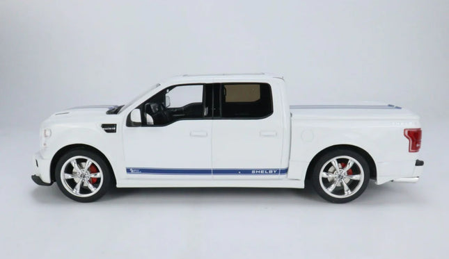 GT Spirit Ford F-150 Shelby 1:18 White Resin Model Car - studio product photo of the scale model