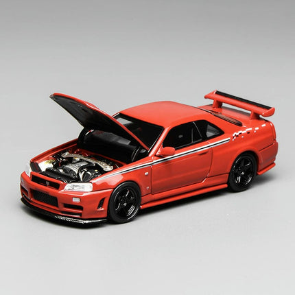 Motorhelix Nissan R34 R35 Honda S2000 FD2 Mitsubishi EVO IV 1:64 Diecast Model Car - premium scale model collectible