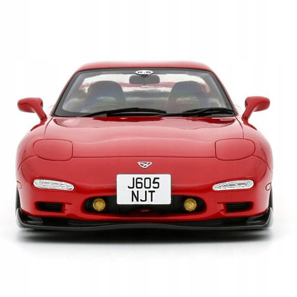 Red Mazda RX-7 FD RS Diecast Model Car with Custom Plates (1:18 Scale)
