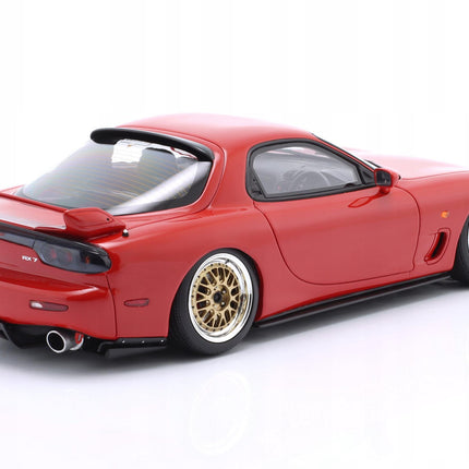 Red Mazda RX-7 FD RS Diecast Model Car with Custom Plates (1:18 Scale)