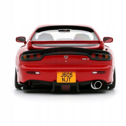 Red Mazda RX-7 FD RS Diecast Model Car with Custom Plates (1:18 Scale)