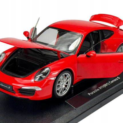 Red Porsche 911 (991) Carrera S Diecast Model, 1:18 Scale