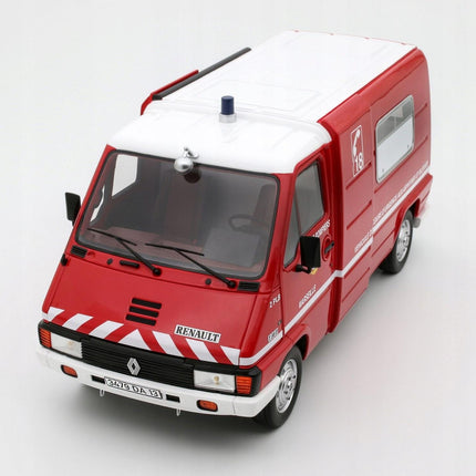 Renault Master Fire Department 1980 Diecast Model (1:18 Scale) - Custom Plates