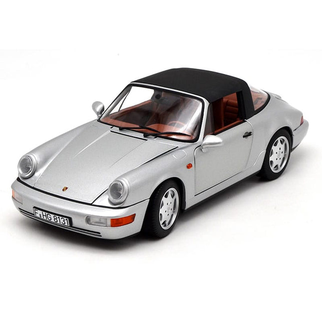 Norev Porsche 911 1990 Silver 1:18 Diecast Model Car - detailed collector display model