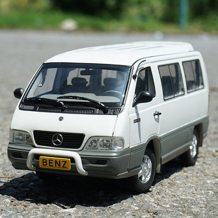 YX Car Model Mercedes-Benz MB100 Business Van White 1:24 Diecast Model Car - detailed collector display model