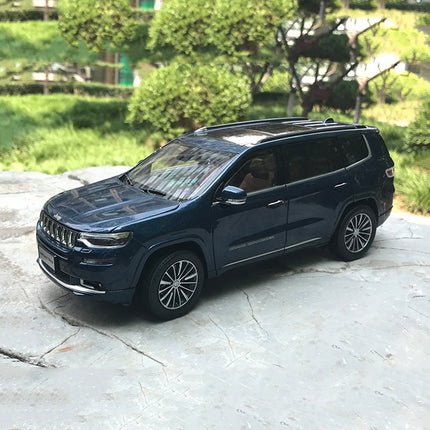 YX Car Model Jeep Grand Commander Blue 1:18 Diecast Model Car - detailed collector display model