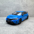 Paudi Honda Civic FL5 Blue 1:18 Diecast Model Car - detailed collector display model