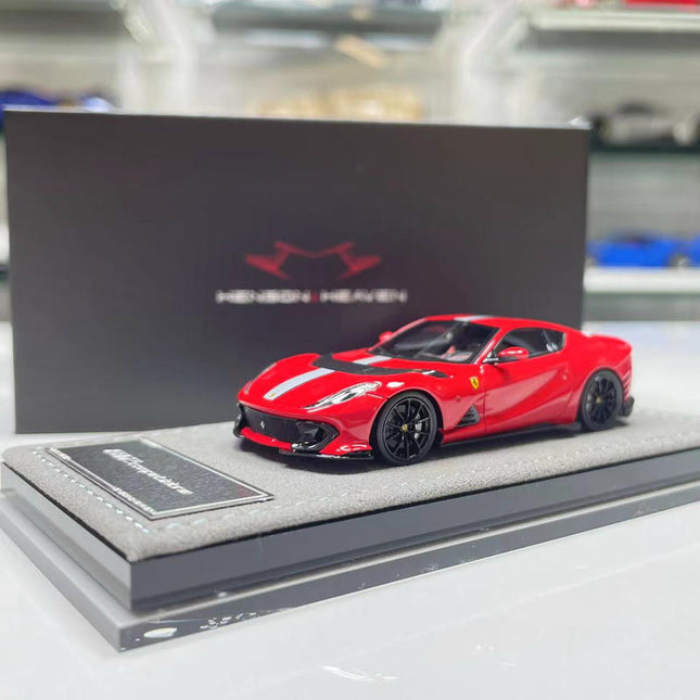 HH Model Ferrari 812 Competizione Standard Red 1:64 Resin Model Car - detailed collector display model