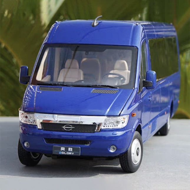 Yangtze Yisheng (e.Glory) Bus Blue with Lights and 1:24 Diecast Model Bus - detailed collector display model