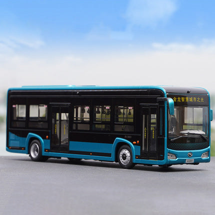 Original Manufacturer King Long XMQ6105G Bus with Lights 1:38 Diecast Model Bus - collectible scale model car