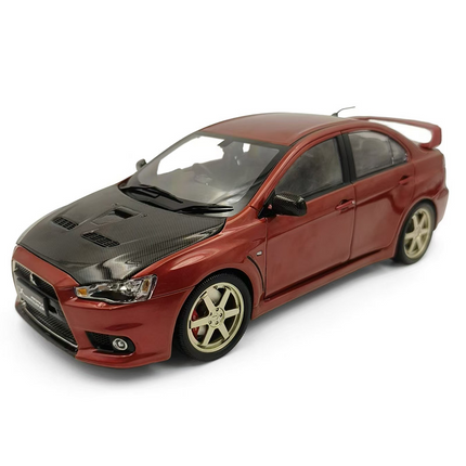 VIAT MODEL Mitsubishi Lancer Evolution X TE37 Carbon Cover 1:18 Diecast Model Car - collectible scale model car