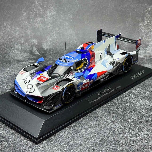 Minichamps BMW M Hybrid V8 LMDh 1:18 Diecast Model Car - detailed collector display model