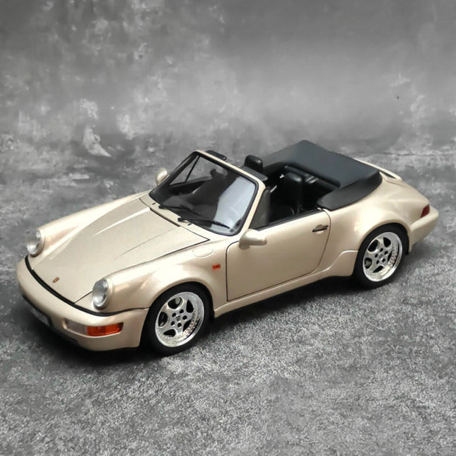 Norev Porsche 911 Carrera 2 Turbo 1992 Gold 1:18 Diecast Model Car - detailed collector display model