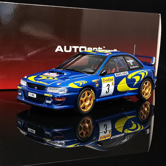 AutoArt Subaru WRC Rally Blue #3 1:18 Diecast Model Car - detailed collector display model