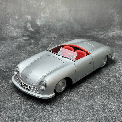 AutoArt Porsche 356 No.1 1948 Silver 1:18 Diecast Model Car - detailed collector display model