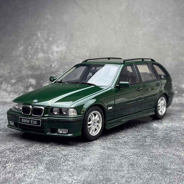 Otto BMW E36 328i M Wagon MPack 1997 Fern Green 1:18 Resin Model Car - detailed collector display model
