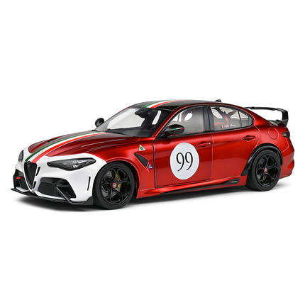 Solido Alfa Romeo Giulia GTA 2019 Red 1:18 Diecast Model Car - collector-grade scale model