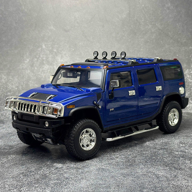Highway 61 Hummer H2 Blue 1:18 Diecast Model Car - detailed collector display model