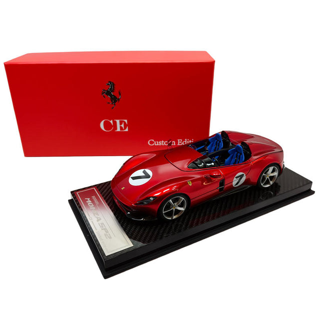 CE (Custom Edition) CE Ferrari Monza SP2 1:18 Resin Model Car - studio product photo of the scale model