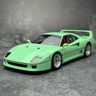 YX Car Model Ferrari F40 Green 1:18 Diecast Model Car - detailed collector display model