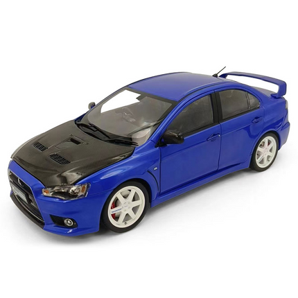 VIAT MODEL Mitsubishi Lancer Evolution X TE37 Carbon Cover 1:18 Diecast Model Car - detailed collector display model
